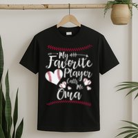 Heart My Favorite Player Calls Me Oma Baseball T-Shirt