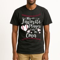 Heart My Favorite Player Calls Me Oma Baseball Tall T-Shirt