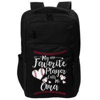 Heart My Favorite Player Calls Me Oma Baseball Impact Tech Backpack