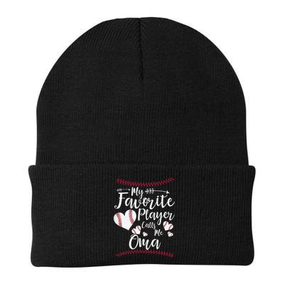 Heart My Favorite Player Calls Me Oma Baseball Beanie