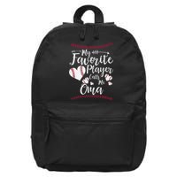 Heart My Favorite Player Calls Me Oma Baseball 16 in Basic Backpack
