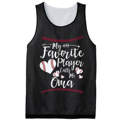 Heart My Favorite Player Calls Me Oma Baseball Mesh Reversible Basketball Jersey Tank