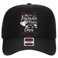 Heart My Favorite Player Calls Me Oma Baseball Hat