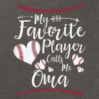 Heart My Favorite Player Calls Me Oma Baseball Cotton Canvas Backpack