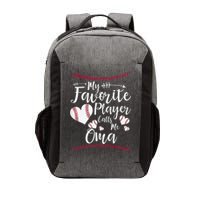 Heart My Favorite Player Calls Me Oma Baseball Vector Backpack