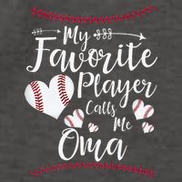 Heart My Favorite Player Calls Me Oma Baseball Vector Backpack