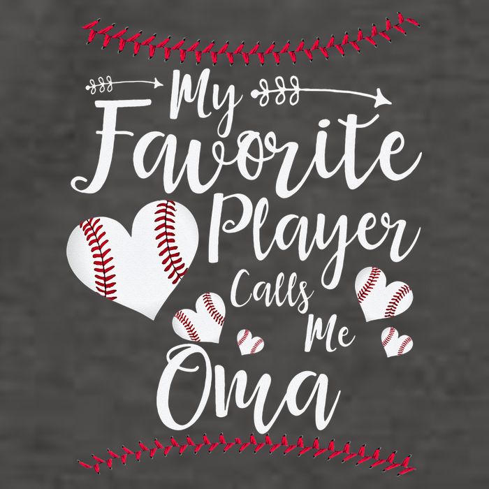 Heart My Favorite Player Calls Me Oma Baseball Vector Backpack