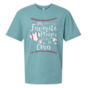 Heart My Favorite Player Calls Me Oma Baseball Sueded Cloud Jersey T-Shirt