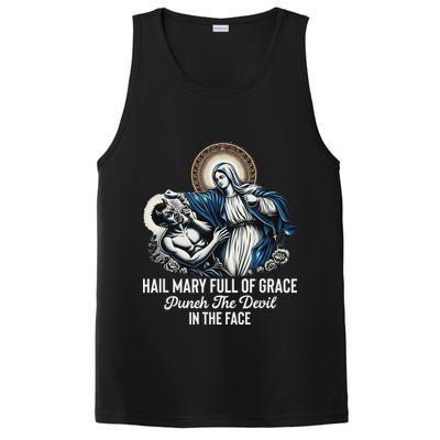 Hail Mary Full Of Grace Punch The Devil In The Face Catholic PosiCharge Competitor Tank
