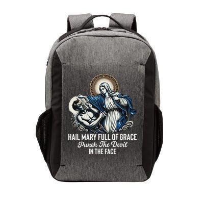 Hail Mary Full Of Grace Punch The Devil In The Face Catholic Vector Backpack
