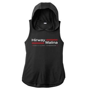 Hirway Malina For A Flentl Tomorrow Ladies PosiCharge Tri-Blend Wicking Draft Hoodie Tank