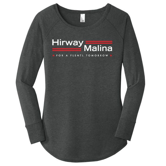 Hirway Malina For A Flentl Tomorrow Women's Perfect Tri Tunic Long Sleeve Shirt