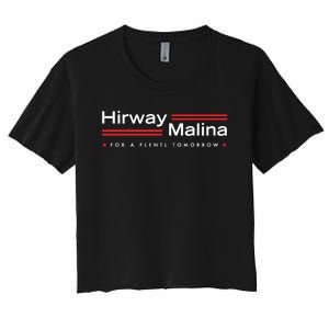 Hirway Malina For A Flentl Tomorrow Women's Crop Top Tee