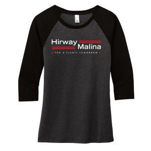 Hirway Malina For A Flentl Tomorrow Women's Tri-Blend 3/4-Sleeve Raglan Shirt