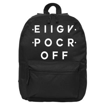 Hidden Message Fck Off Funny 16 in Basic Backpack