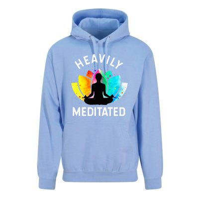 Heavily Meditated  Funny Meditation & Yoga Gift  Unisex Surf Hoodie