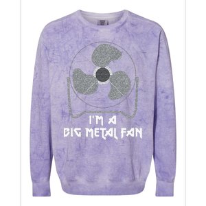 Heavy Metal Fan Big Metal Fan Funny Music Rock And Roll Colorblast Crewneck Sweatshirt