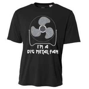 Heavy Metal Fan Big Metal Fan Funny Music Rock And Roll Cooling Performance Crew T-Shirt