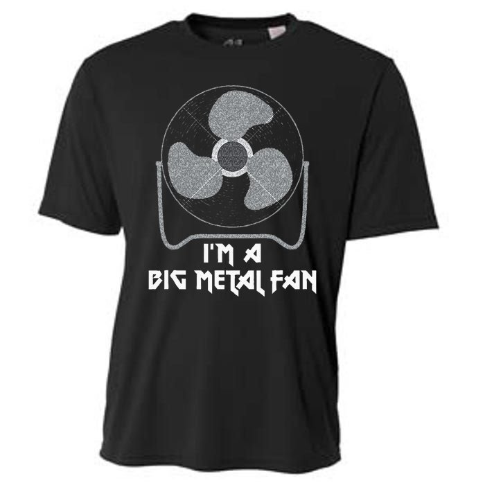 Heavy Metal Fan Big Metal Fan Funny Music Rock And Roll Cooling Performance Crew T-Shirt