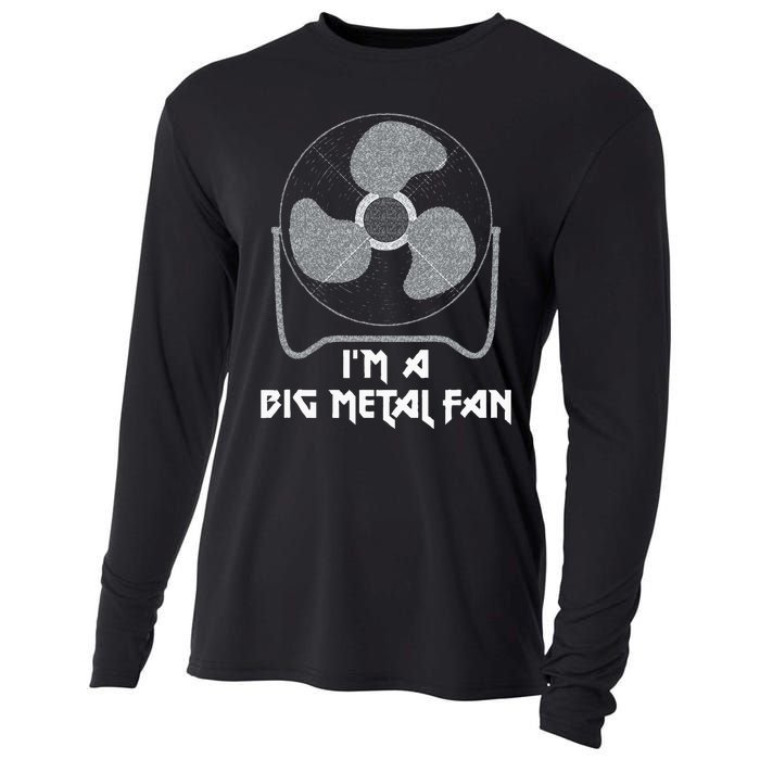 Heavy Metal Fan Big Metal Fan Funny Music Rock And Roll Cooling Performance Long Sleeve Crew