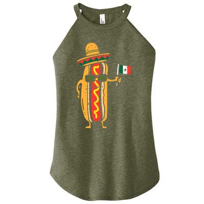 Hotdog Mexican Flag Funny Cinco De Mayo Food Women’s Perfect Tri Rocker Tank