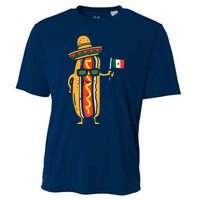 Hotdog Mexican Flag Funny Cinco De Mayo Food Cooling Performance Crew T-Shirt