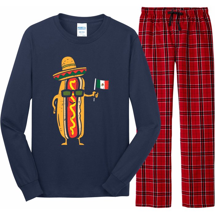 Hotdog Mexican Flag Funny Cinco De Mayo Food Long Sleeve Pajama Set