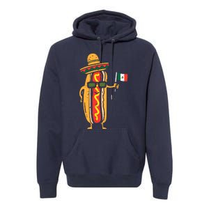 Hotdog Mexican Flag Funny Cinco De Mayo Food Premium Hoodie