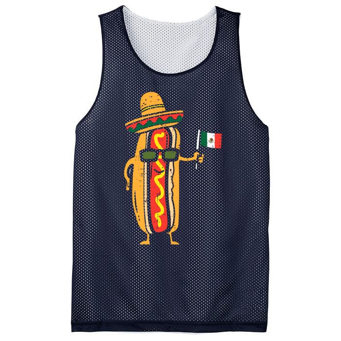 Hotdog Mexican Flag Funny Cinco De Mayo Food Mesh Reversible Basketball Jersey Tank