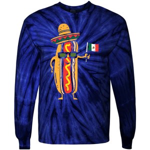 Hotdog Mexican Flag Funny Cinco De Mayo Food Tie-Dye Long Sleeve Shirt