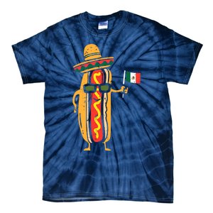 Hotdog Mexican Flag Funny Cinco De Mayo Food Tie-Dye T-Shirt