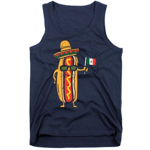 Hotdog Mexican Flag Funny Cinco De Mayo Food Tank Top