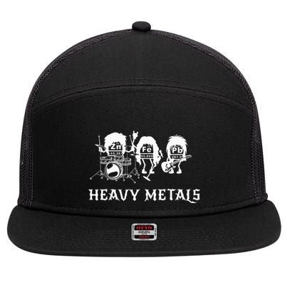 Heavy Metals Funny Chemistry Periodic Table Joke 7 Panel Mesh Trucker Snapback Hat