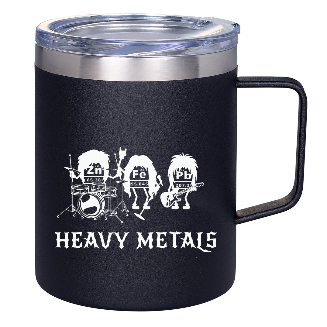 Heavy Metals Funny Chemistry Periodic Table Joke 12oz Stainless Steel Coffee Mug