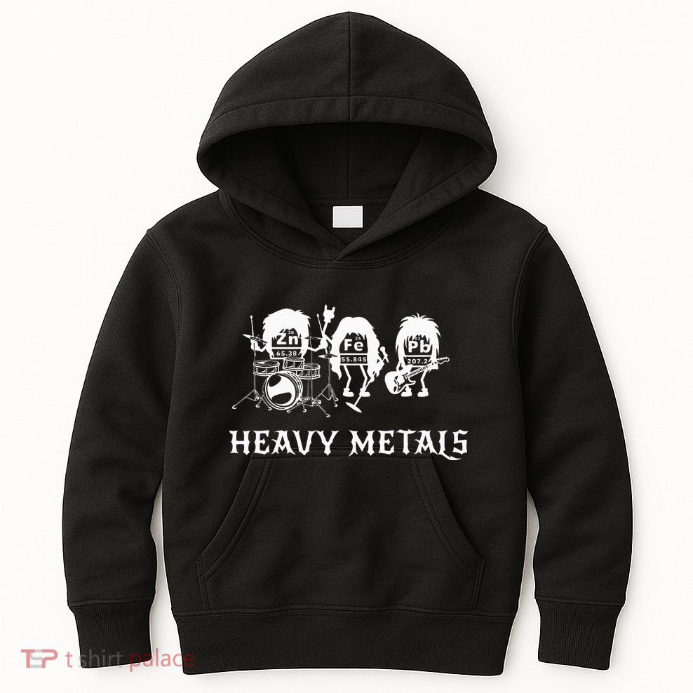 Heavy Metals Funny Chemistry Periodic Table Joke Kids Hoodie