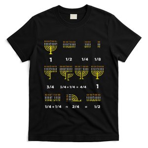 Hanukkah Math Fractions Menorah Chanukah Teacher   T-Shirt