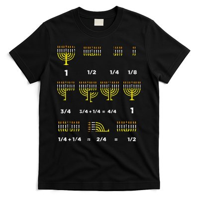 Hanukkah Math Fractions Menorah Chanukah Teacher   T-Shirt