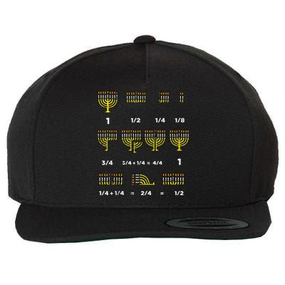Hanukkah Math Fractions Menorah Chanukah Teacher   Wool Snapback Cap