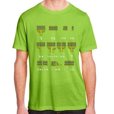 Hanukkah Math Fractions Menorah Chanukah Teacher Adult ChromaSoft Performance T-Shirt