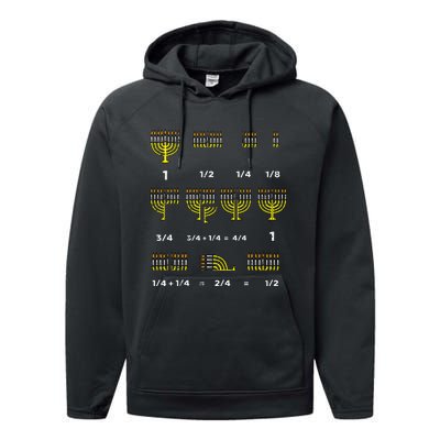 Hanukkah Math Fractions Menorah Chanukah Teacher Performance Fleece Hoodie