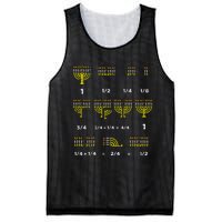 Hanukkah Math Fractions Menorah Chanukah Teacher Mesh Reversible Basketball Jersey Tank