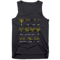 Hanukkah Math Fractions Menorah Chanukah Teacher Tank Top