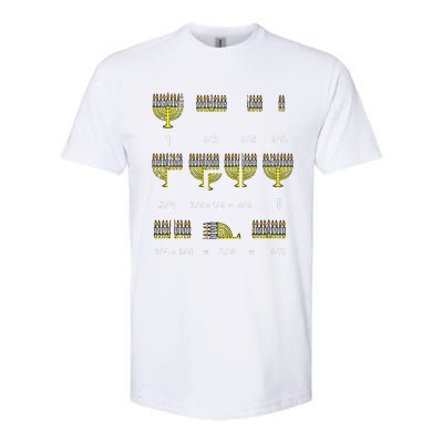 Hanukkah Math Fractions Menorah Chanukah Teacher Softstyle CVC T-Shirt