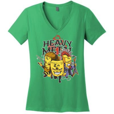 Heavy Metal Funny Chemistry Women's V-Neck T-Shirt