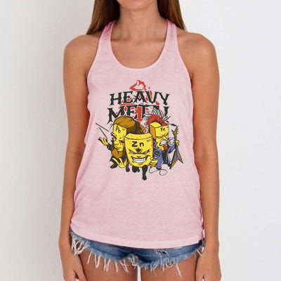 Heavy Metal Funny Chemistry Women's Knotted Racerback Tank