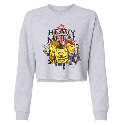 Heavy Metal Funny Chemistry Cropped Pullover Crew