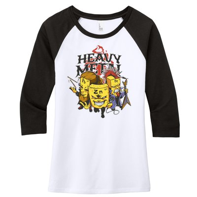 Heavy Metal Funny Chemistry Women's Tri-Blend 3/4-Sleeve Raglan Shirt