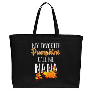 Halloween My Favorite Pumpkins Call Me Nana Funny Nana Gift Cotton Canvas Jumbo Tote