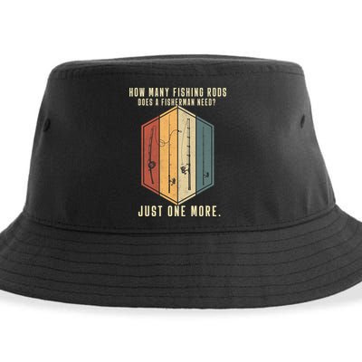 How Many Fishing Rods Does A Fisherman Need Fishing Dad Papa Sustainable Bucket Hat