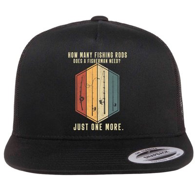 How Many Fishing Rods Does A Fisherman Need Fishing Dad Papa Flatbill Hat